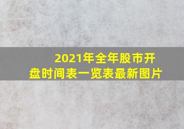 2021年全年股市开盘时间表一览表最新图片