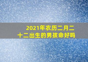 2021年农历二月二十二出生的男孩命好吗