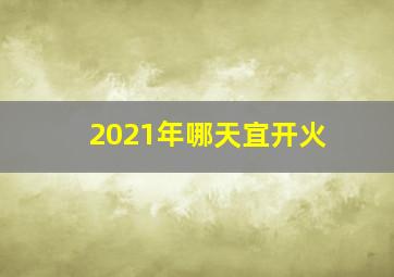 2021年哪天宜开火