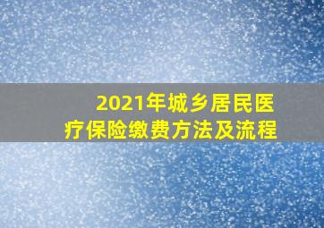 2021年城乡居民医疗保险缴费方法及流程