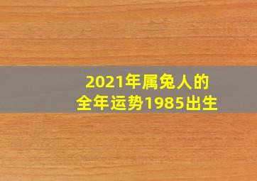 2021年属兔人的全年运势1985出生