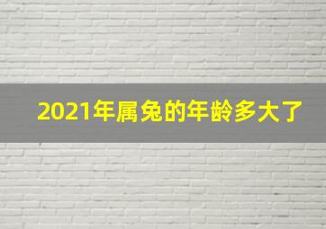 2021年属兔的年龄多大了