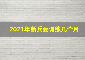 2021年新兵要训练几个月