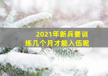 2021年新兵要训练几个月才能入伍呢