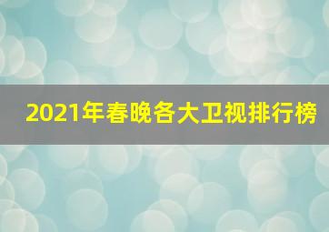 2021年春晚各大卫视排行榜