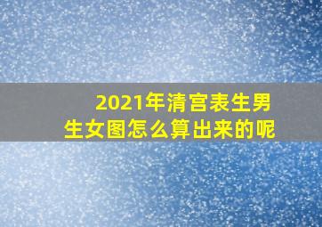 2021年清宫表生男生女图怎么算出来的呢