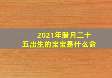 2021年腊月二十五出生的宝宝是什么命