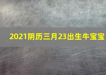 2021阴历三月23出生牛宝宝