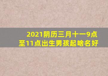 2021阴历三月十一9点至11点出生男孩起啥名好