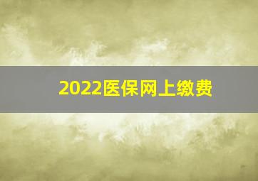 2022医保网上缴费