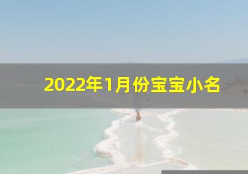 2022年1月份宝宝小名