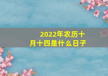 2022年农历十月十四是什么日子