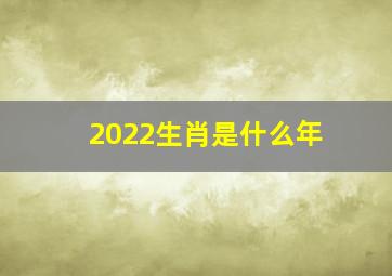 2022生肖是什么年