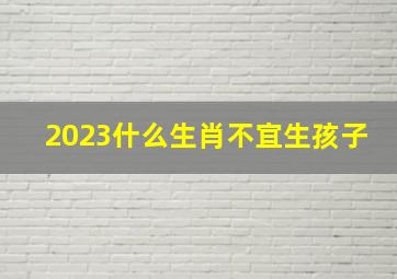 2023什么生肖不宜生孩子