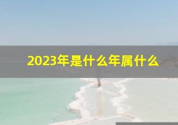 2023年是什么年属什么