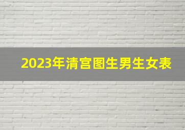 2023年清宫图生男生女表