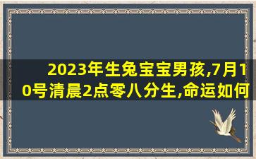 2023年生兔宝宝男孩,7月10号清晨2点零八分生,命运如何