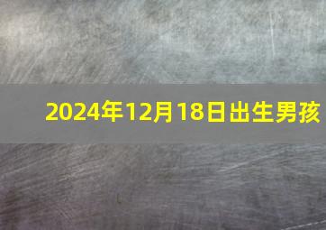 2024年12月18日出生男孩