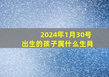 2024年1月30号出生的孩子属什么生肖