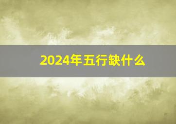 2024年五行缺什么