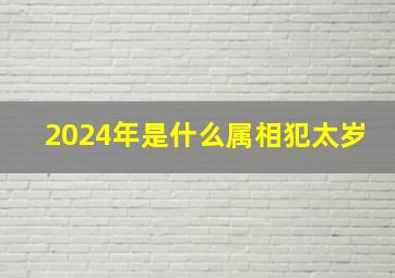 2024年是什么属相犯太岁