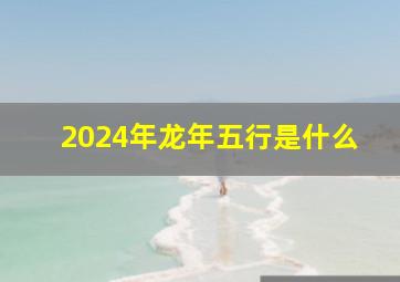 2024年龙年五行是什么