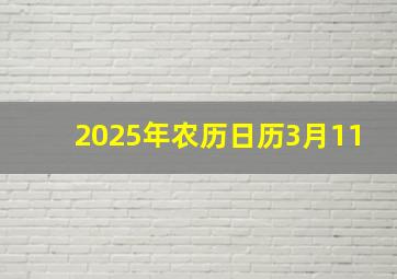 2025年农历日历3月11