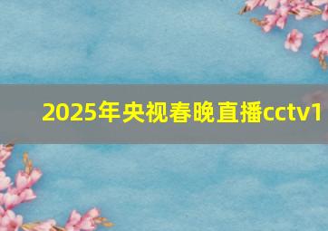 2025年央视春晚直播cctv1