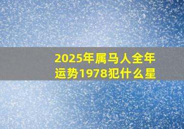 2025年属马人全年运势1978犯什么星