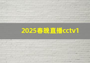 2025春晚直播cctv1