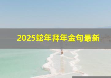 2025蛇年拜年金句最新