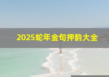 2025蛇年金句押韵大全