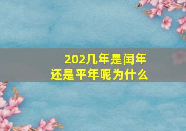 202几年是闰年还是平年呢为什么