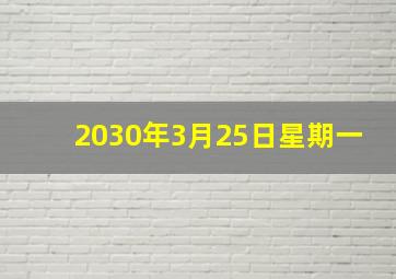 2030年3月25日星期一