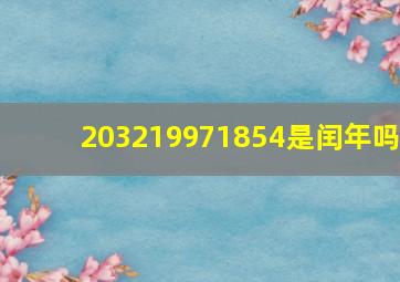 203219971854是闰年吗