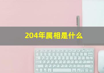 204年属相是什么