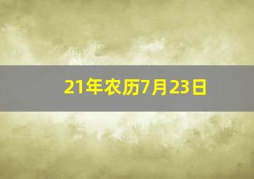 21年农历7月23日