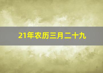 21年农历三月二十九