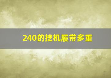 240的挖机履带多重