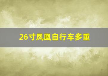 26寸凤凰自行车多重