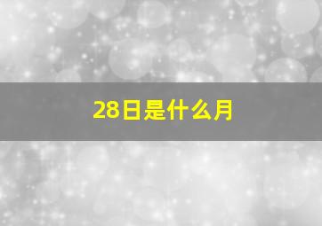 28日是什么月