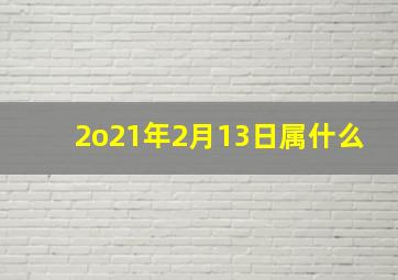 2o21年2月13日属什么