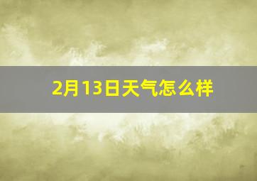 2月13日天气怎么样