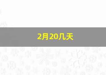 2月20几天