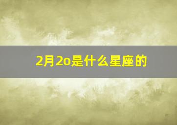 2月2o是什么星座的