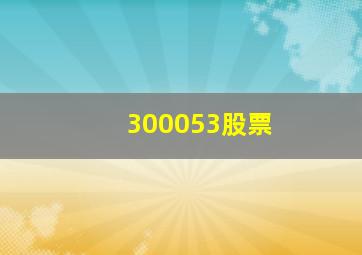 300053股票