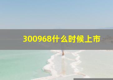 300968什么时候上市