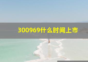 300969什么时间上市