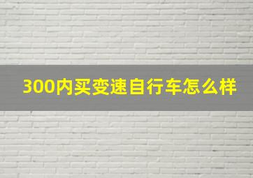 300内买变速自行车怎么样