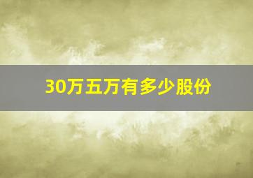 30万五万有多少股份